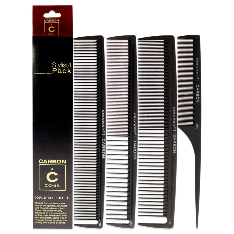 Cricket Carbon Stylist Pack Comb Cricket