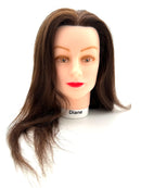 Deyaz Professional Mannequin 15 Inch 100% Human Hair Brown - Diane Mannequins Deyaz