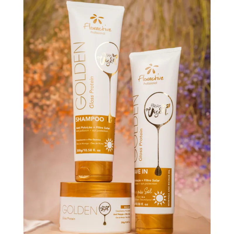 Floractive Golden Vegan Gloss Protein | Treatment Mask 250g Hair Treatment Hair And Beauty Kingdom