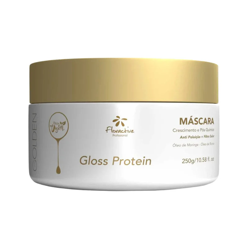Floractive Golden Vegan Gloss Protein | Treatment Mask 250g Hair Treatment Hair And Beauty Kingdom