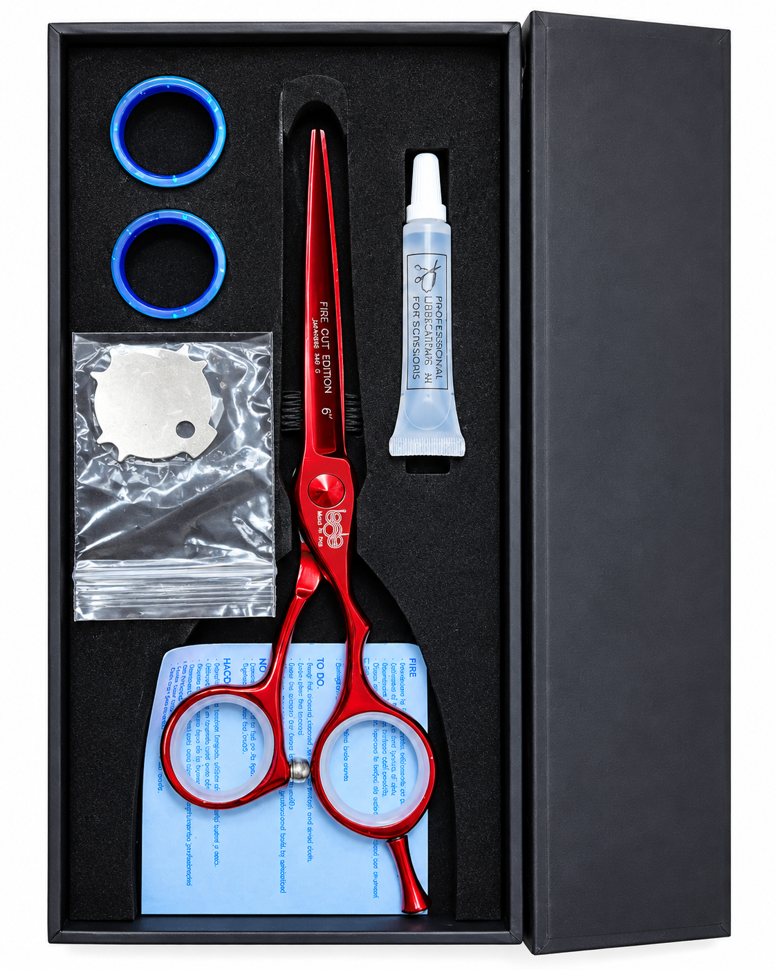 BOB Professional Fire Cut Edition 6 Inch Japanese Steel Scissor 440C - Made In Italy Scissors Bob