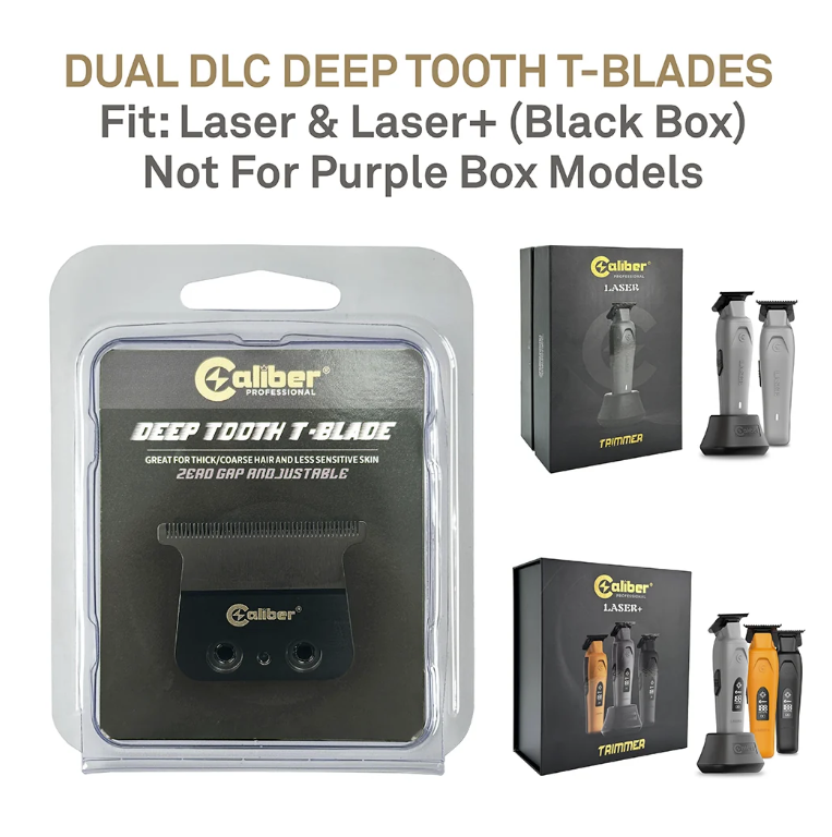 Caliber Laser Deep Tooth T-Blade Replacement Trimmer Blade Trimmer/Clipper Blades Caliber