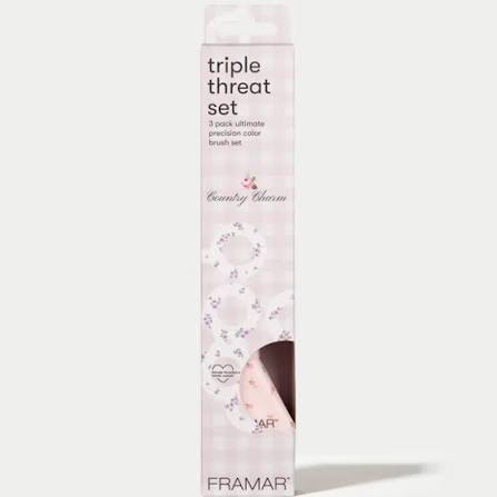 Framar Country Charm Triple Threat Ultimate Precision Colour Brush Set - 3pk