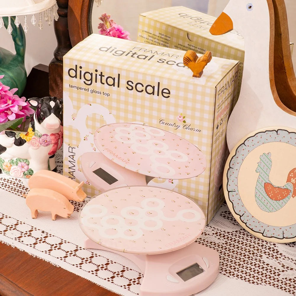 Framar Country Charm Digital Salon Tempered Glass Top Scale Colouring Accessories Framar