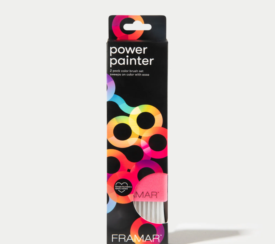 Framar Power Painter Colour Brush Set Black & Pink 2pk Colouring Accessories Framar