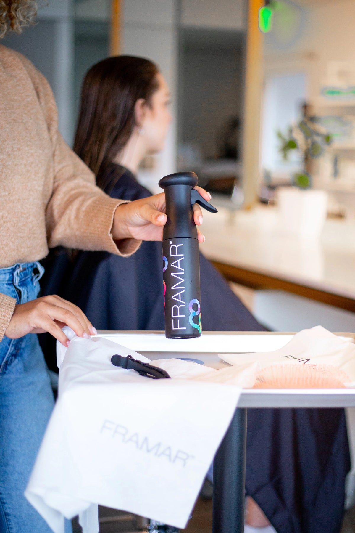 Framar Myst Assist Spray Bottle Black Spray Bottles Framar
