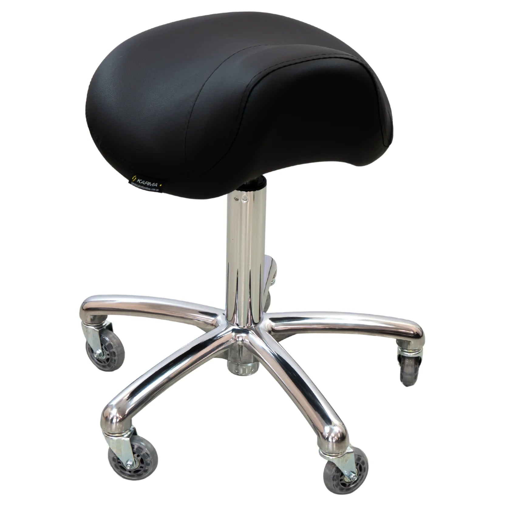 Karma Evandale Salon Saddle Stool Black 07040102 Salon Stools Karma