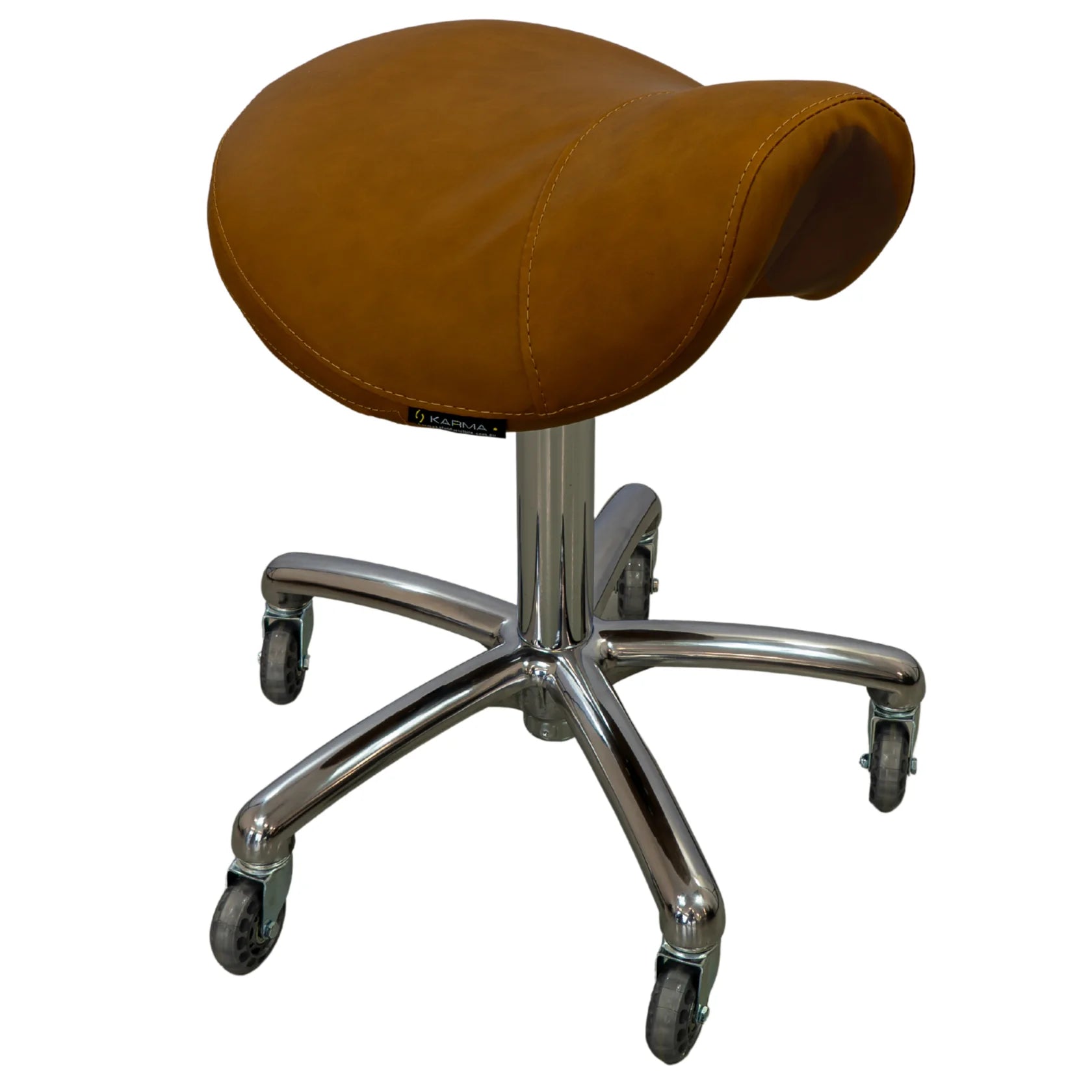 Karma Evandale Salon Saddle Stool Tan No.05 07040502 Salon Stools Karma