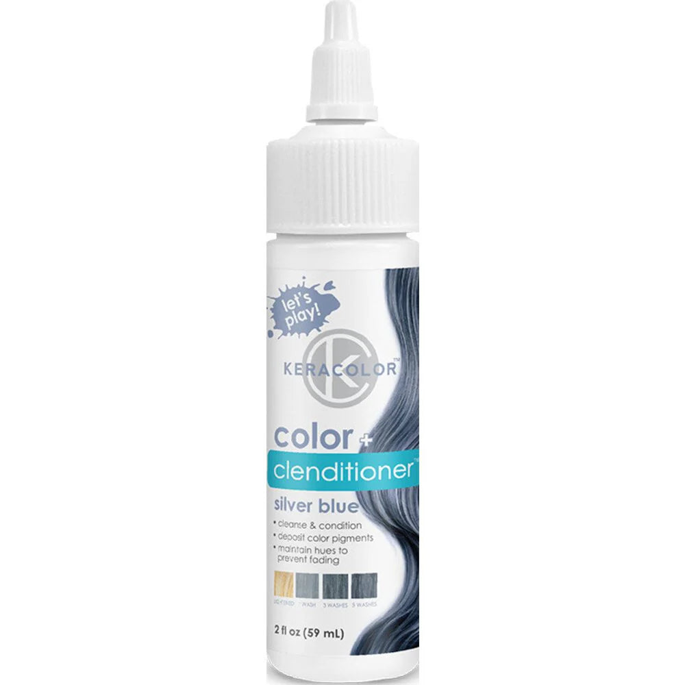 Keracolor Colour + Clenditioner Silver Blue 59ml Colouring Shampoo/Conditioner Keracolor