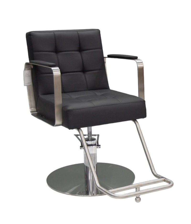 Karma Lithgow Salon Chair Black/Silver 02130102 Retail Karma