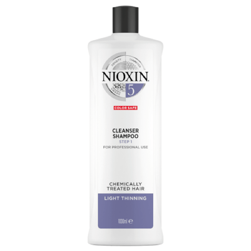 Nioxin System 5 Cleanser Shampoo 1L for Chemically Treated Hair with Light Thinning