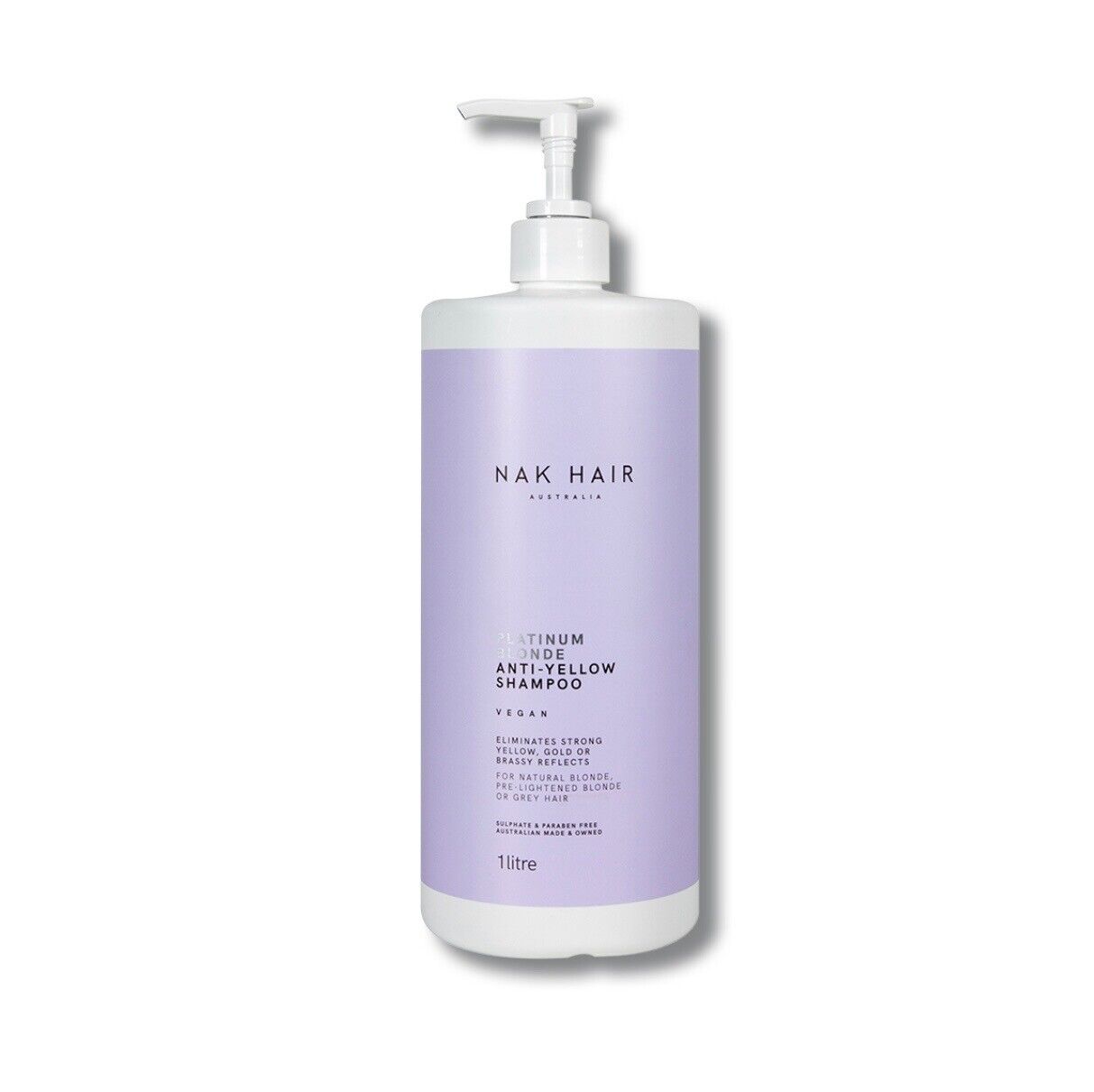 Nak Platinum Blonde Anti-Yellow Shampoo 1L Shampoo/Conditioner NAK