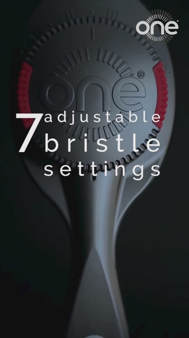 ONE PRO Hair Brush Grey Adjustable Bristle Strength Rose Gold/Grey Bristle Metallic Edition Hair Brush ONE
