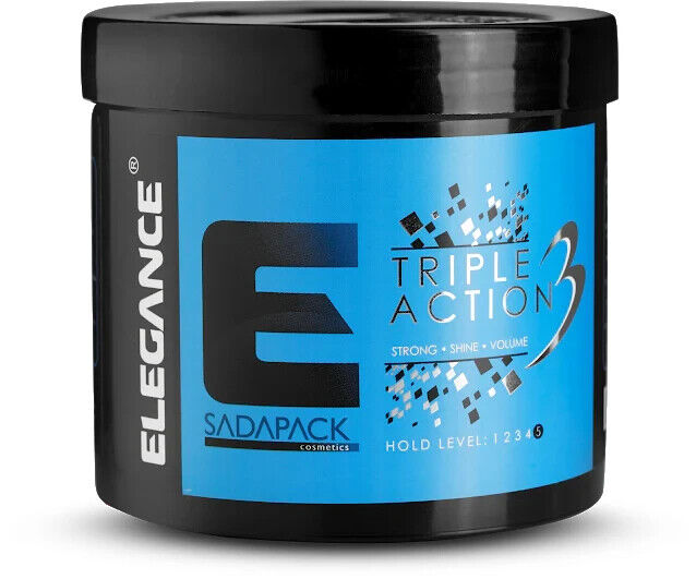 Elegance Triple Action Hair Gel Blue 500ml Hair Gel Elegance