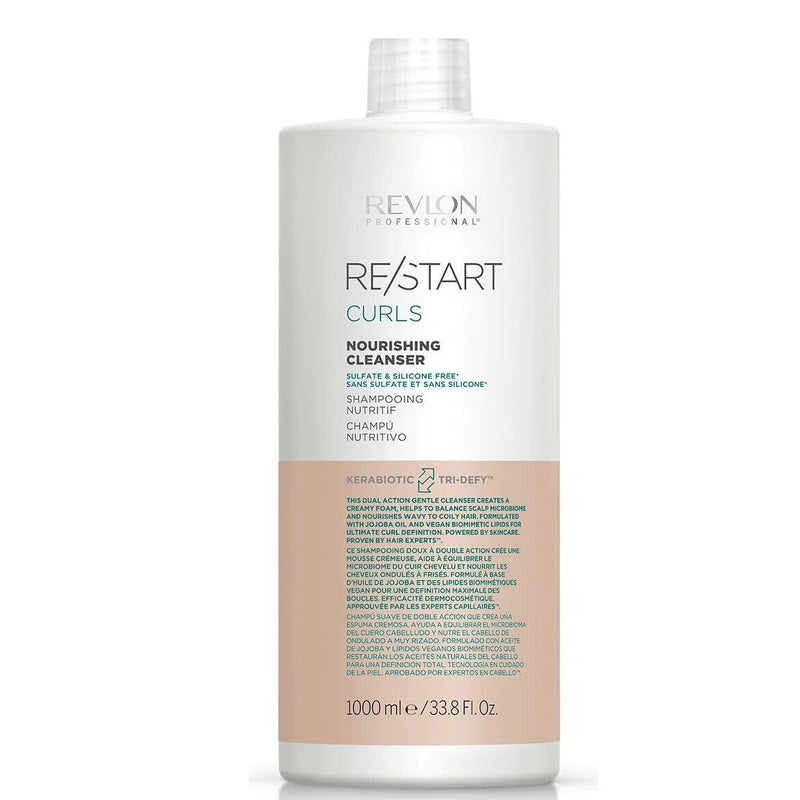 Revlon Restart Curls Nourishing Cleanser 1L Hair And Beauty Kingdom