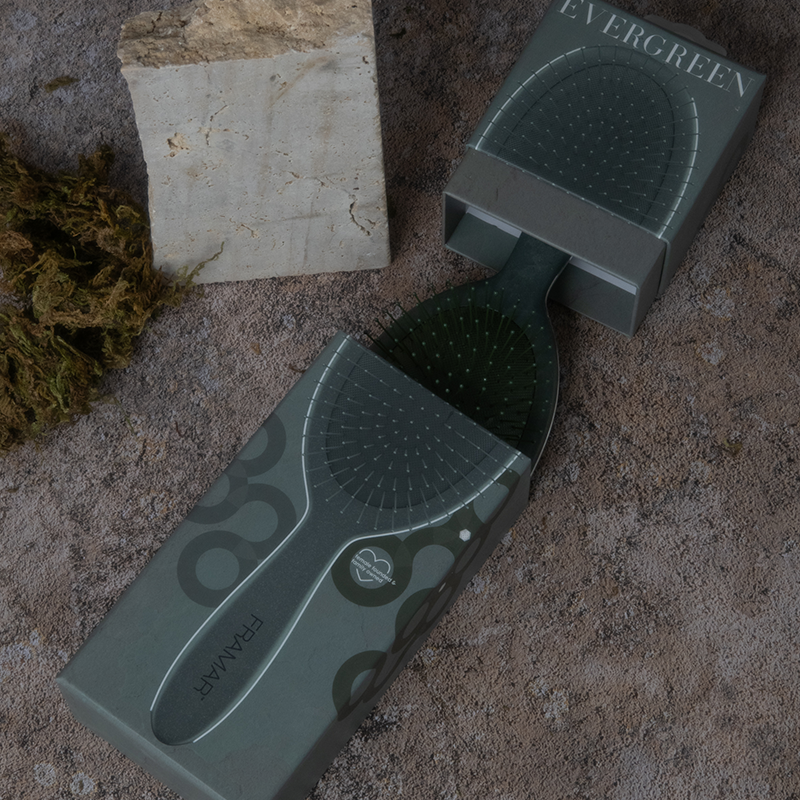 Framar Neutrals Detangle Brush Evergreen Hair Brush Framar