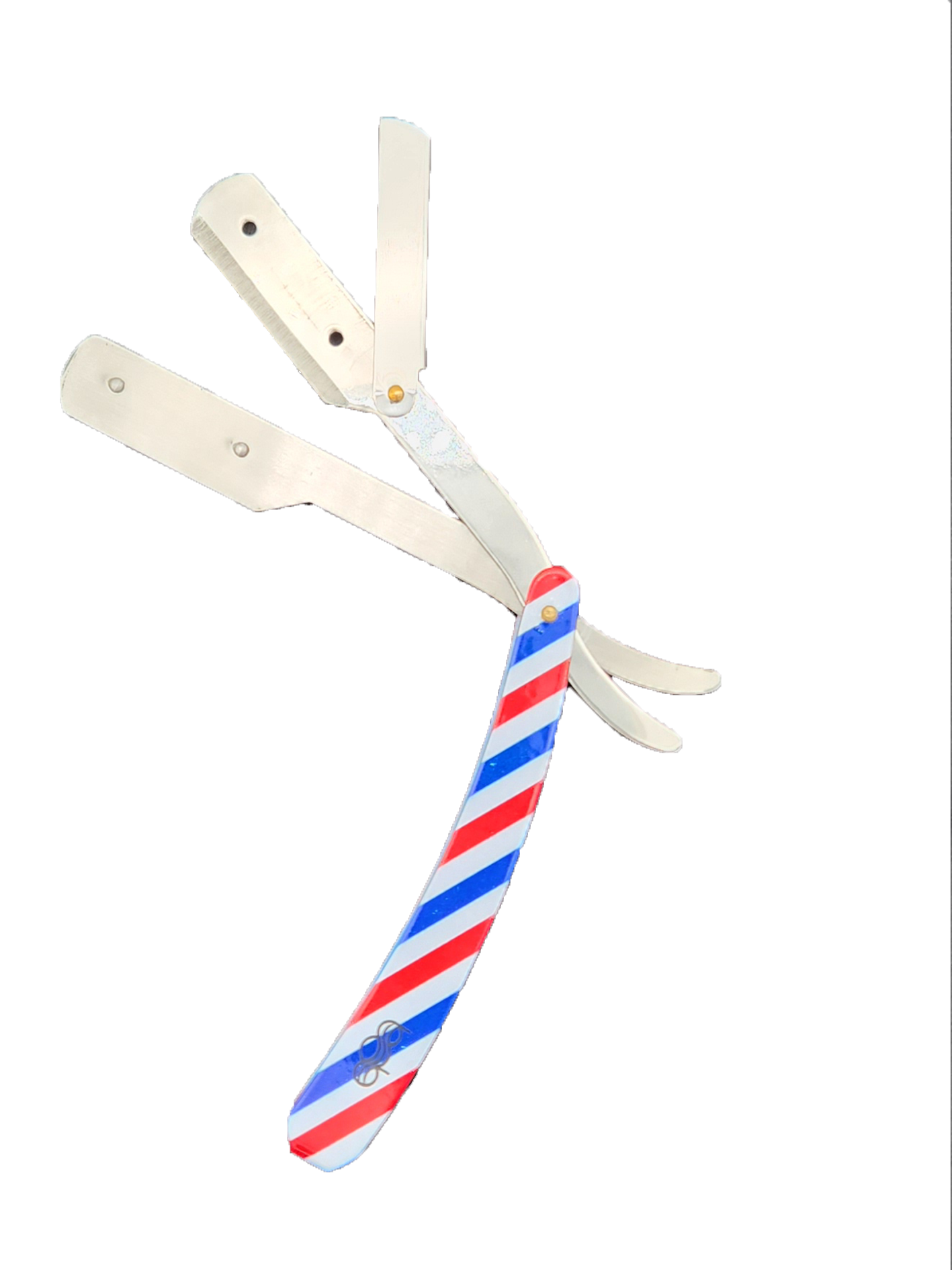 BOB Butterfly Metal Handle Cut Throat Shaving Razor - Barber Pole Razors Bob