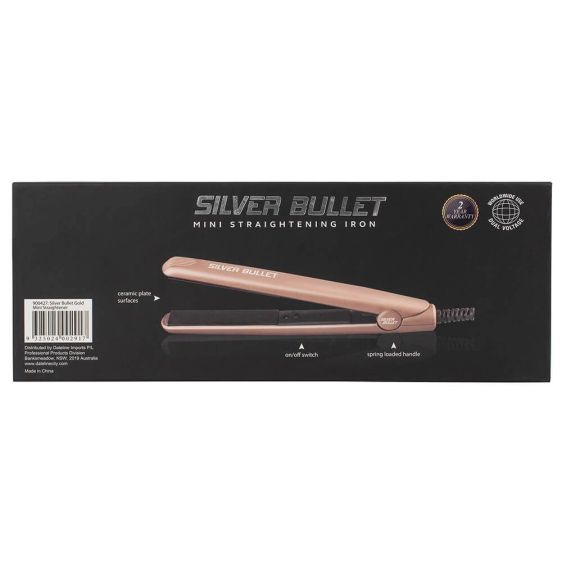 Silver Bullet Mini Hair Straightener Gold Hair Straightener Silver Bullet