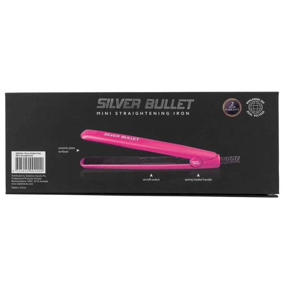 Silver Bullet Mini Hair Straightener Pink Hair Straightener Silver Bullet