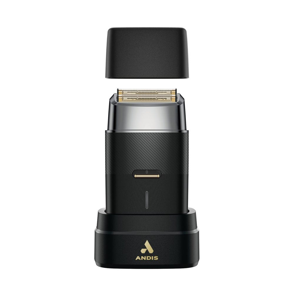 Andis ProFoil Plus II Titanium Foil Shaver Cord/Cordless Black Chrome TS3 Foil Shaver Andis