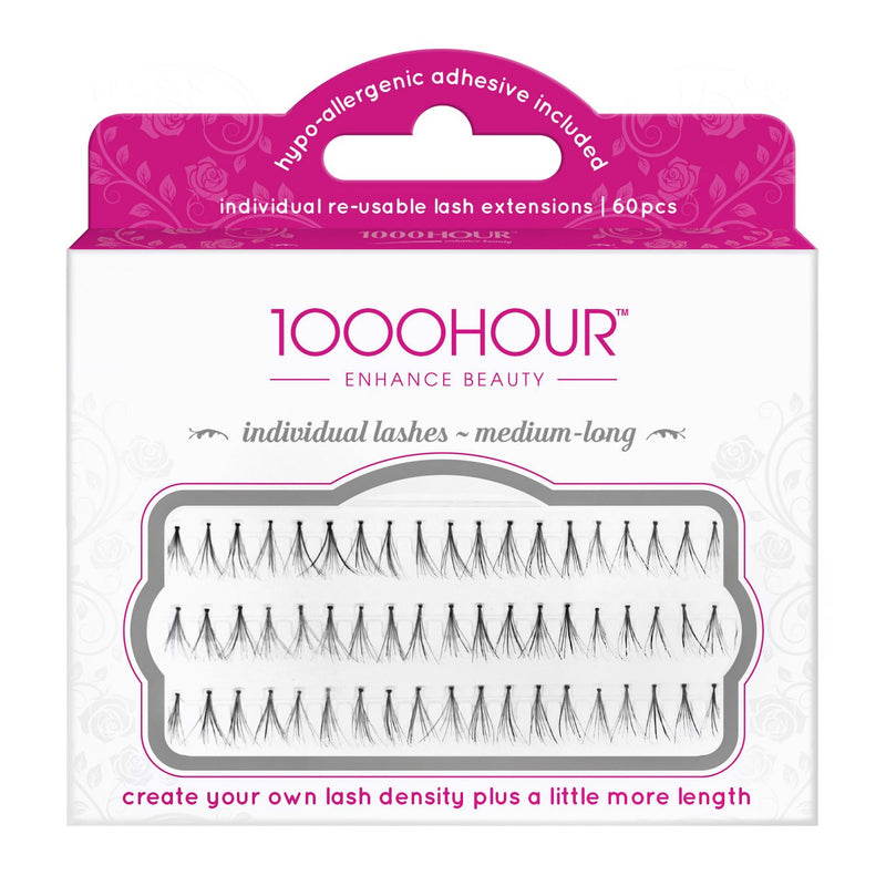 1000 Hour Individual Collection 60pcs  - Medium-Long Re-Useable Lashes