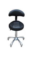Karma South Burnie Salon Cutting Stool with Back Rest Black 07030102 Salon Stools Karma