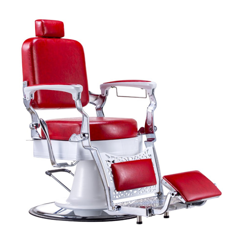 Karma Noosa Premium Barber Chair 04041014 - White & Red