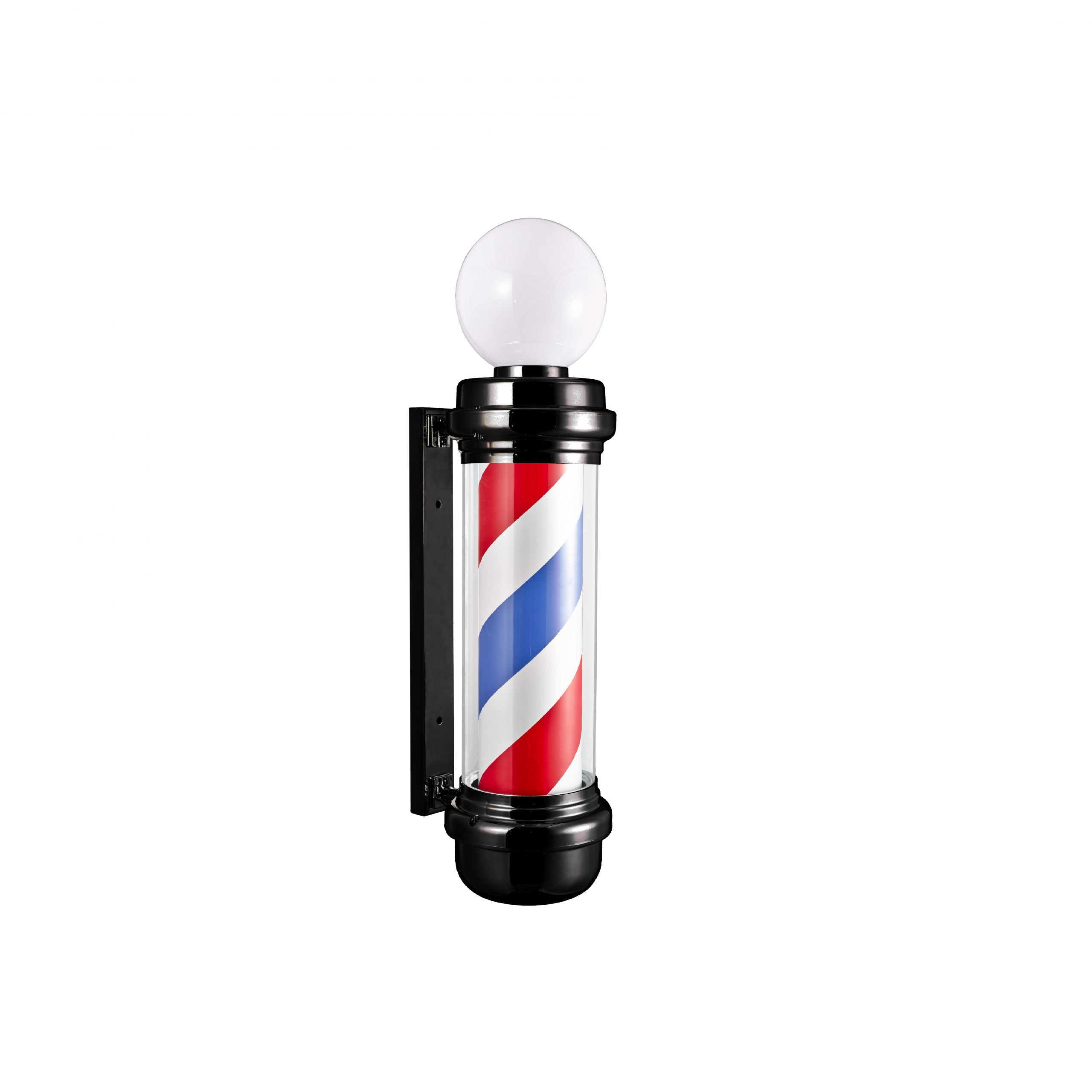 Karma Barber Pole #3 Black With Top Light 1102C Barber Poles Karma