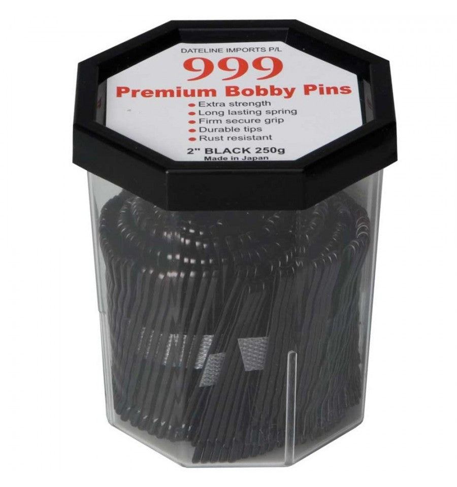 Premium Pin Company 999 Bobby Pins 2inch - Black Pins 999