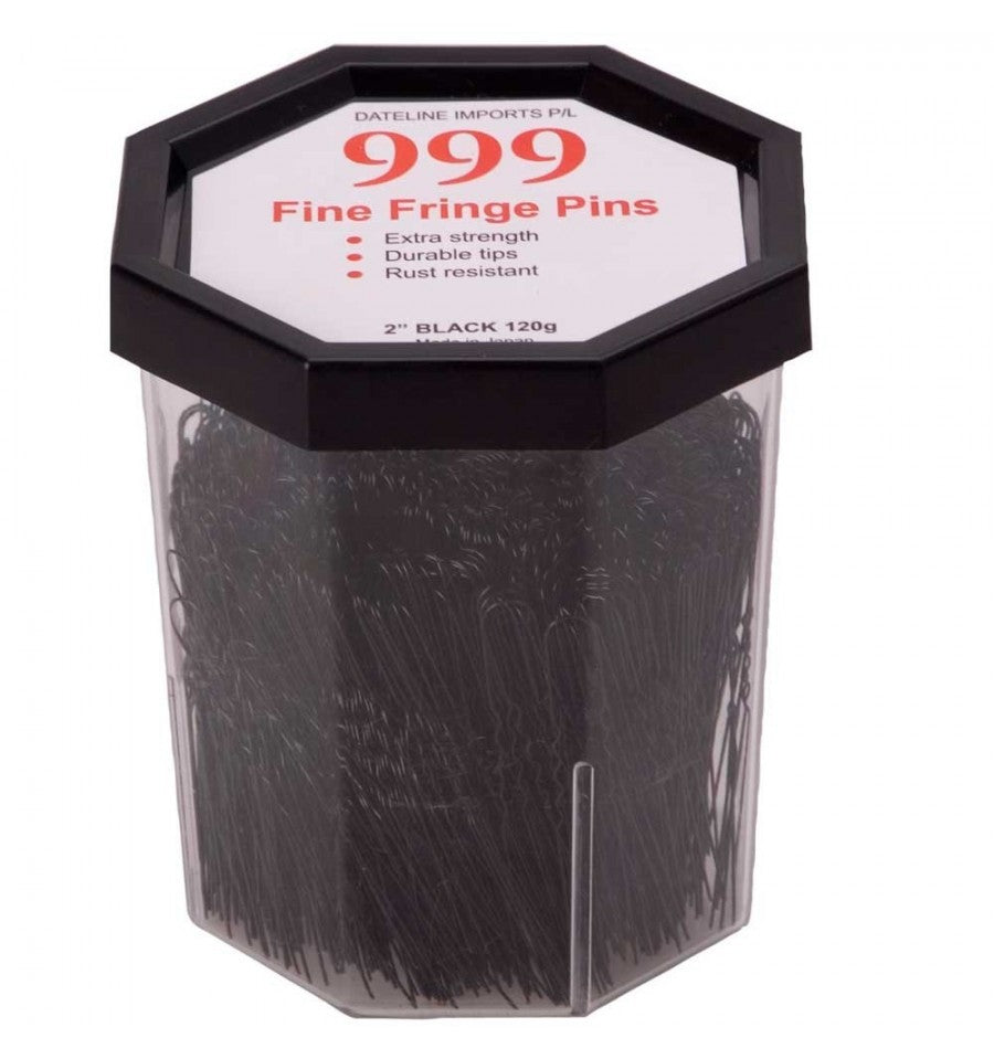 999 Fine Fringe Pins 120g 2inch Black Bobby Pins 999