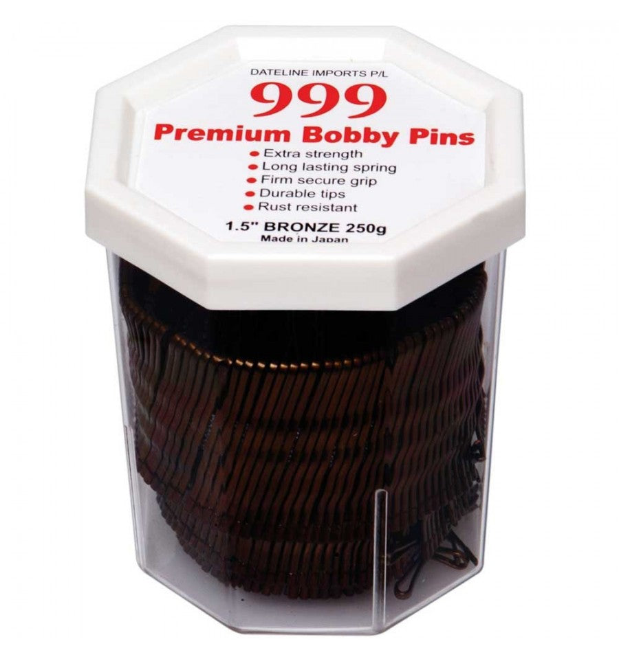 Premium Pin Company 999 Bobby Pins 1 1/2inch - Bronze Pins 999