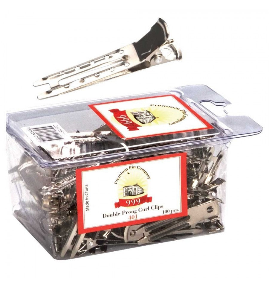 Premium Pin Company 999 Double Prong Curl Clip 100pc - 401 Pins 999