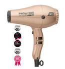 Parlux 385 Power Light Ionic and Ceramic Hair Dryer 2150W Light Gold Hair Dryer Parlux
