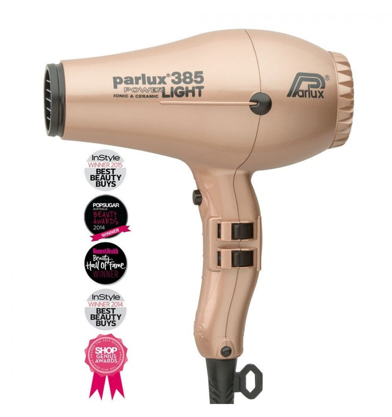 Parlux 385 Power Light Ceramic and Ionic Hair Dryer, Gold