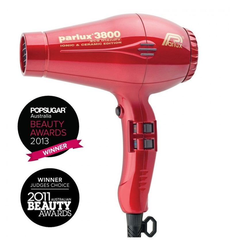 Parlux 3800 Ionic and Ceramic Hair Dryer – Red