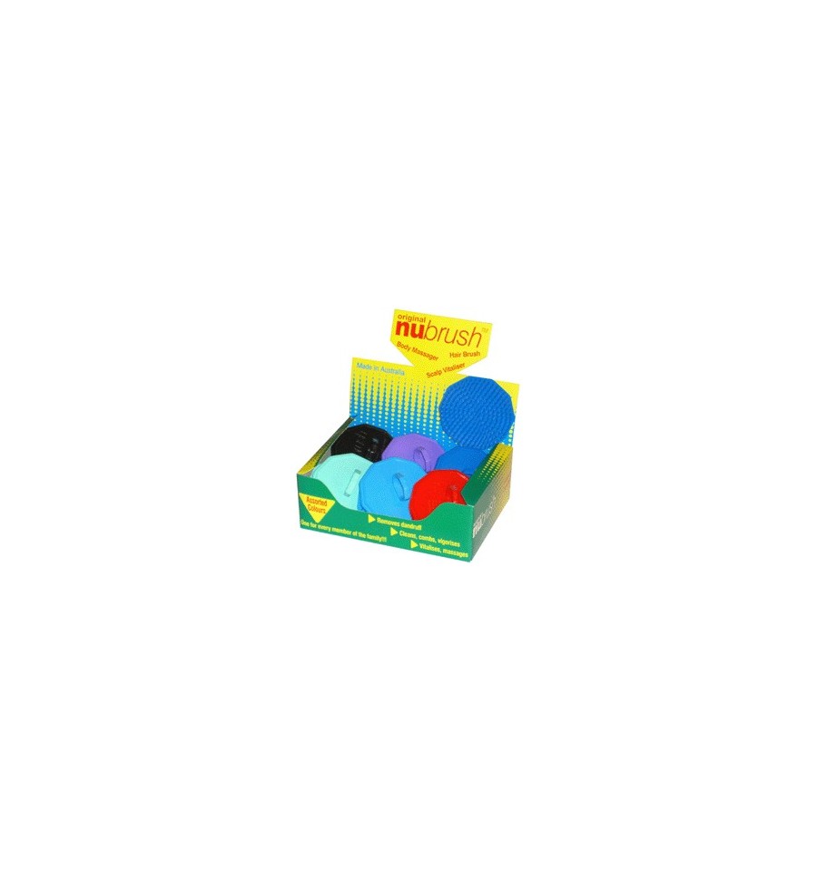 Nu Brush 1x Assorted Colour Scalp Brush Hair Brush Nu Brush
