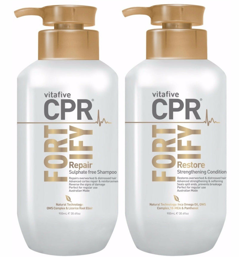 CPR Fortify Repair and Restore Sulphate Free Shampoo and Conditioner 900ml