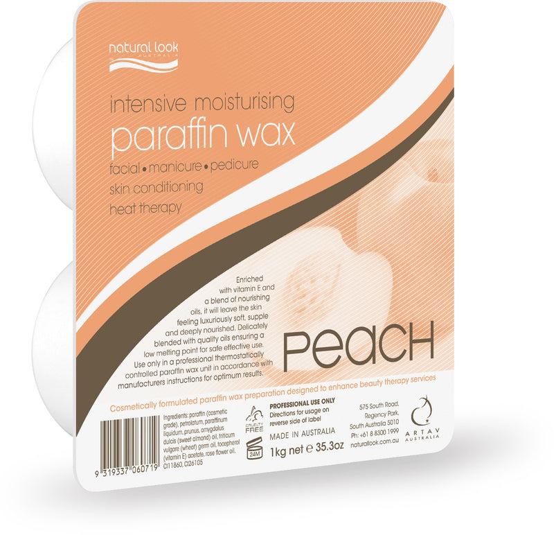 Natural Look Intensive Moisturising Peach Paraffin Wax 1kg