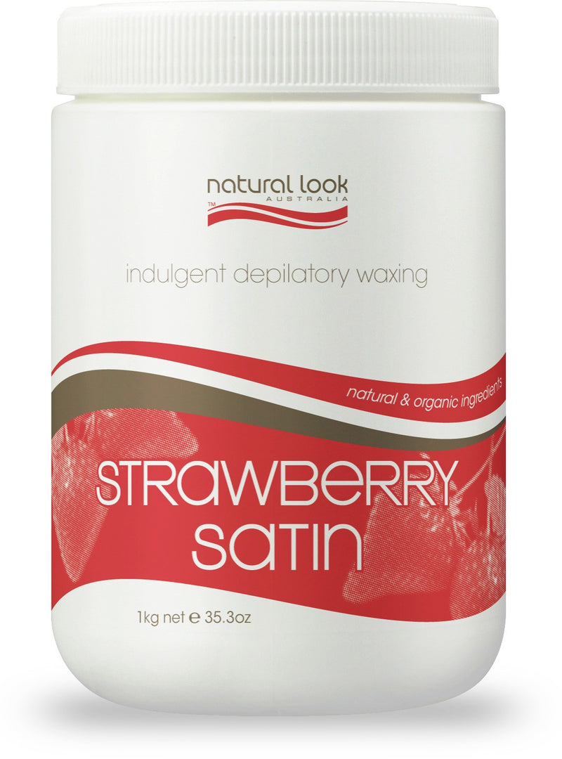 Natural Look Strawberry Satin Strip Wax 1kg