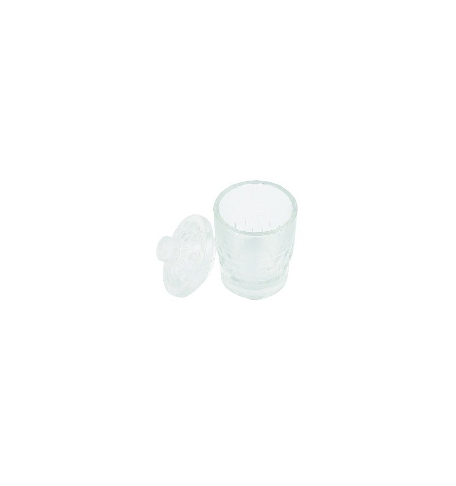 Hawley Glass Dappen Dish Deep with Lid #4016AA Nail Equipment - Accessories Hawley