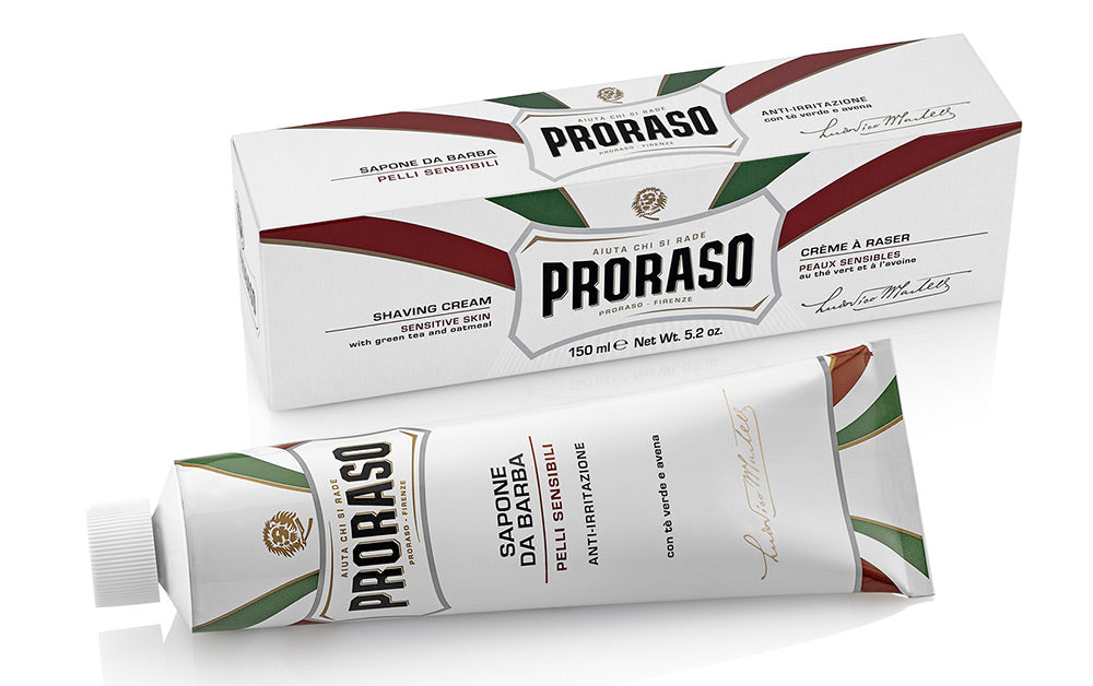 Proraso Shave Cream Tube Sensitive Skin Green Tea 150ml Shaving Products Proraso