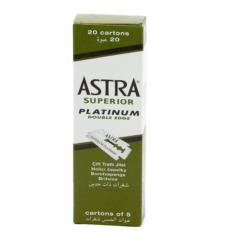 12 + 2 Deal Astra Superior Platinum Double Edge Blades Tower 20 Pack Of 5 Blades (100) Razor Blades Astra