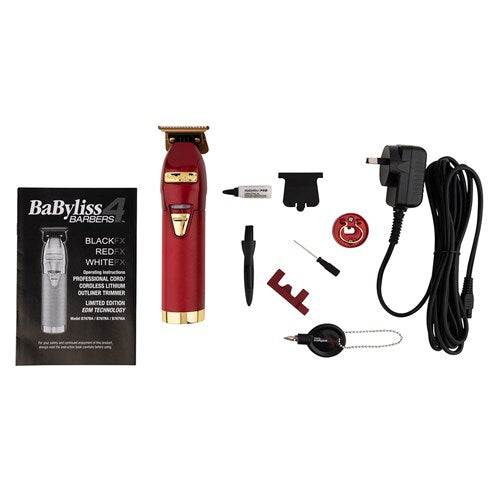 BaBylissPRO Red FX Outliner Trimmer Cord/Cordless Trimmer BaBylissPRO