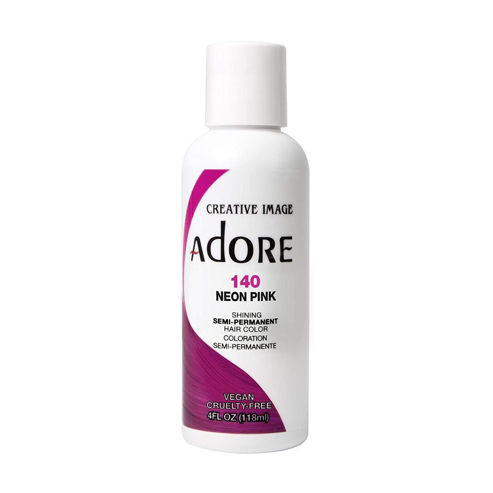 Adore Semi Permanent Hair Colour No. 140 Neon Pink 118ml Hair Colours - Semi Permanent Adore