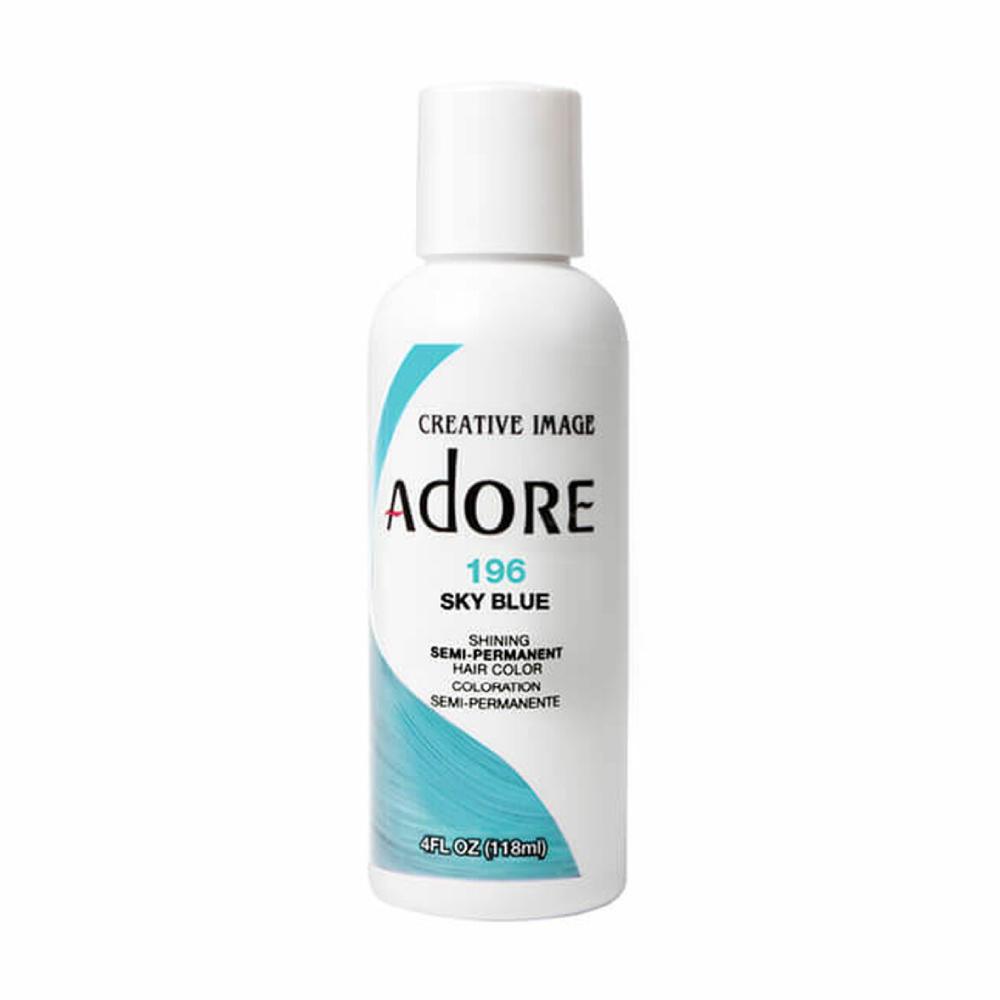 Adore Semi Permanent Hair Colour No. 196 Sky Blue 118ml Hair Colours - Semi Permanent Adore
