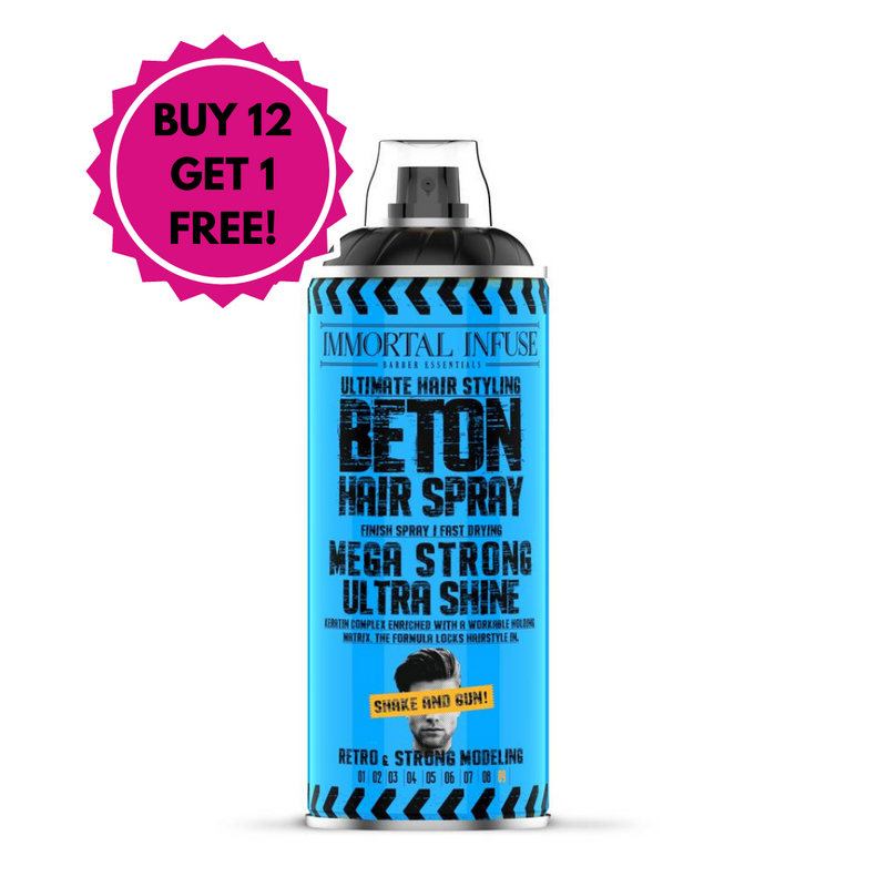 12 + 1 Deal: Immortal Beton Hair Spray - Mega Strong - Ultra Shine 400ml