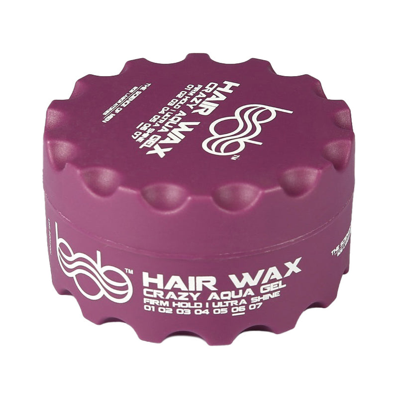 Bob Hair Wax Crazy Aqua Gel Firm Hold Ultra Shine 150ml Purple