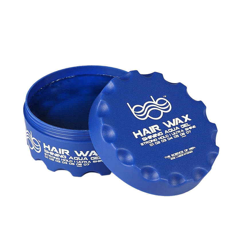 Bob Hair Wax Shining Aqua Gel Strong Hold Ultra Shine Blue 150ml Hair Wax Bob