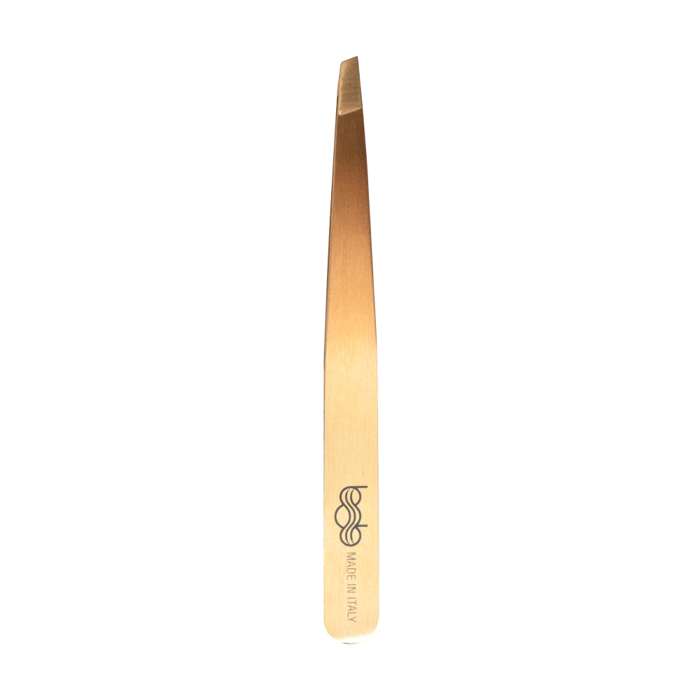 Bob Premium Tweezers Slant Gold - Made in Italy Tweezers Bob