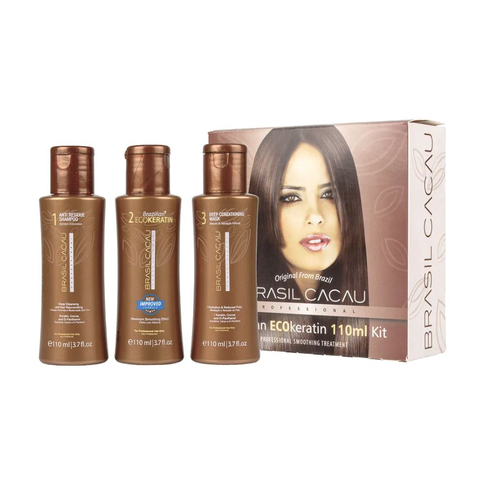 Brasil Cacau Eco Keratin Smoothing Treatment Kit 110ml Keratin Brasil Cacau